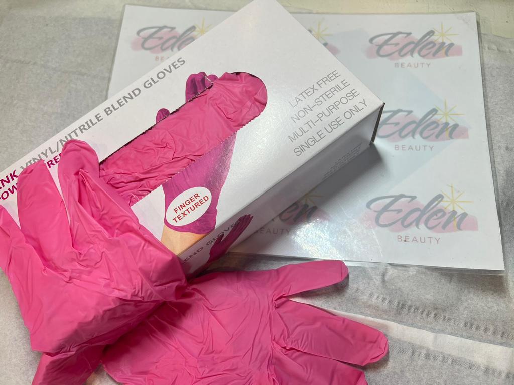 Eden Beauty Nitrile Gloves Pink